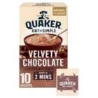 Quaker Oat So Simple Velvety Chocolate Porridge Cereal Sachets 10 per pack