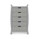 Obaby Stamford Sleigh Tall Chest of Drawers - Warm Grey