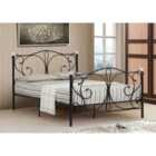 SleepOn Isabelle Metal Bed Frame With Crystal Finials Black