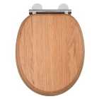 Croydex Rutland Flexi-Fix Wooden Soft Close Toilet Seat - Oak