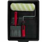Wilko 4 Piece Large Exterior Paint Rollers and Brush Tray Kit