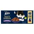 Felix Tasty Shreds Mixed Selection in Gravy Wet Cat Food 40 x 80g