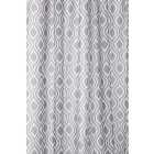 Croydex Medallion Bathroom Shower Curtain - Grey/White