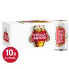 Stella Artois Premium Lager Beer Cans 10 x 440ml