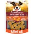 SmartBones 8 Mini Sweet Potato Rawhide Free Bones Dog Treats 128g