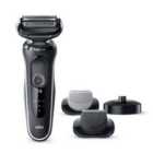 Braun BRA5024650CS Series 5 Electric Shaver for Men with Charging Stand - Black and White