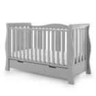 Obaby Stamford Luxe Sleigh Cot Bed Warm Grey