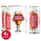 Stella Artois Premium Lager Beer Cans 4 x 440ml