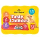Morrisons Dog Food Meat Chunks In Jelly 12 x 400g