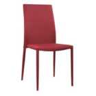 Heartlands Furniture Set Of 4 Chatham Fabric Chairs Metal Legs Red