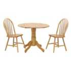 Heartlands Furniture Madison Drop Leaf Dining Set with 2 Chairs