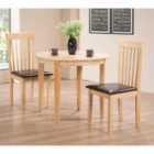Heartlands Furniture Lunar Dining Set with 2 Chairs Natural