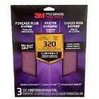 3M(TM) Pro Grade Precision(TM) Faster Sanding Sanding Sheets 320 Grit - Pack of 3