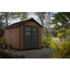 Keter Newton Brown Double Door Outdoor Apex Garden Storage Shed - 6 x 8ft