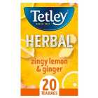 Tetley Lemon & Ginger Tea Bags 20 per pack