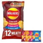 Walkers Meaty Variety Multipack Crisps 12 per pack