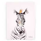 Child Home Oil Painting Zebra Head Gold