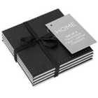 Reversible Black and Grey Faux Leather Coasters - Set of 4