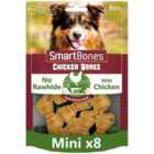 SmartBones Mini Chicken Rawhide Free Bones Dog Treats 128g