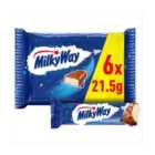 Milky Way Nougat & Milk Chocolate Snack Bars Multipack 6 x 21.5g