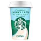 Starbucks Skinny Latte No Added Sugar Iced Coffee 220ml