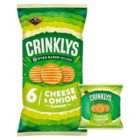 Jacob's Crinkly's Cheese & Onion Flavour Baked Snacks Multipack 6 per pack