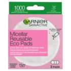 Garnier Micellar Reusable Make-up Remover Eco Pads, Micro Fibre Pads