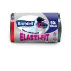 Bacofoil 50L Elasti-Fit Kitchen Bin Liners - Pack of 10