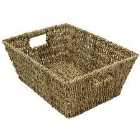 JVL Rectangular Seagrass Storage Basket 37.5 x 28.5 x 15.5 cm