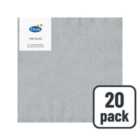 Silver Paper Napkins 20 per pack