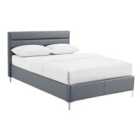 Arco PU Faux Leather Double Bed Grey