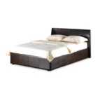 Fusion Storage PU Faux Leather Small Double Bed Brown