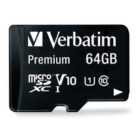 Verbatim 64GB Micro SD Card - Class 10 with Adaptor