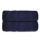 Allure Zero Twist 2 Pack Bath Towels - Navy