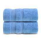 Allure Zero Twist 2 Pack Hand Towels - Cornish Blue