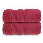 Allure Zero Twist 2 Pack Hand Towels - Cranberry