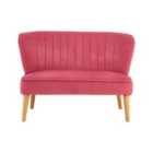 Interiors By Premier Housewares Childrens 2 Seat Sofa Pink Velvet