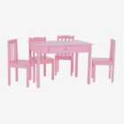 Interiors By Premier Housewares Kids 5pc Table/Chair Pink