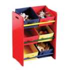 Interiors By Premier Housewares Toy Storage Unit With 6 Canvas Tubs