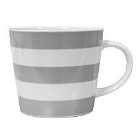 Large V-Shaped Mug - Grey Stripes