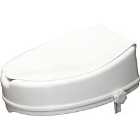 Aidapt 4 Inch Raised Toilet Seat with Lid - White