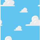 Disney Toy Story ANDY'S Room Blue Clouds Wallpaper 10m