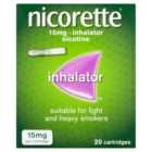 Nicorette Inhalator, 15 mg, 20 Cartridges (Stop Smoking Aid) 20 per pack