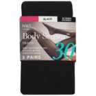 M&S Womens Collection 30 Denier Body Sensor Tights, S-XL, Black