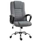 Solstice Hush Linen Office Chair - Dark Grey
