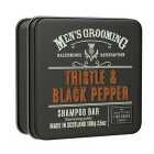 Scottish Fine Soaps Thistle & Black Pepper Shampoo Bar in a Tin 100g