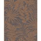 Superfresco Easy Fenne Dark Rust Brown Wallpaper 10m