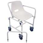 Aidapt Charing Attendant Propelled Shower Chair - White