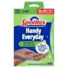 Spontex Handy Multi-Purpose Disposable Gloves Latex Free & Powder Free 100 per pack