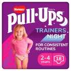 Huggies Pulls Ups Night Girl Nappy Pants Size 6, 2-4 Years